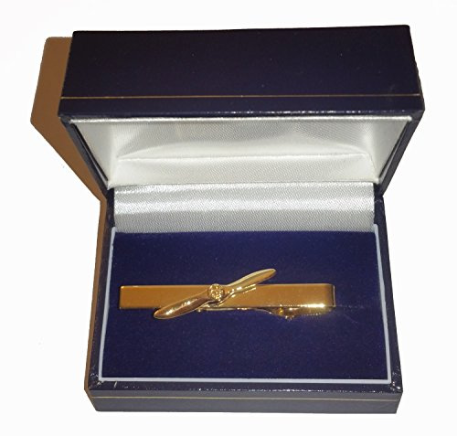 Pinza o Pin de corbata Hélice de avión Dorado con oro fino