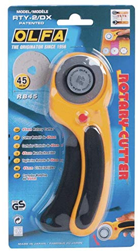 Olfa 45mm Ergonomic Rotary Cutter with 45mm Endurance Blade Included