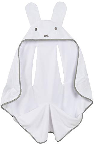 roba Baby-Einschlagdecke 'Miffy' mit Schlitzen für Gurte für alle Autositze & Kinderwagen, Weiß