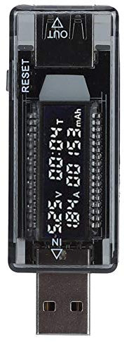 Medidor de Potencia USB Voltímetro Amperímetro para Cargadores de Pared - Prueba la Potencia y Capacidad de tu Dispositivo Móvil