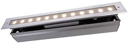 Foco LED de 16 W para indicar ejes SPOT de 24 V transitable, rectangular, luz exterior empotrada suelo IP67, jardín fachado, barra de 50 cm