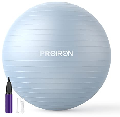 PROIRON Gymnastikball Pezziball Sitzball Trainingsball Fitnessball & Balance für Core-Training mit Pumpe Anti Burst Pilates Ball Robuster für Erwachsene Büro Pezzibälle Gymnastikbälle
