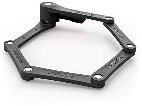 FoldyLock Clipster Folding Bike Lock - Compact Portable Lock - Smart Security Accessory Ultra Stylish and Lightweight with Key Set for Bicycles, E-Bikes and Scooters - 75cm