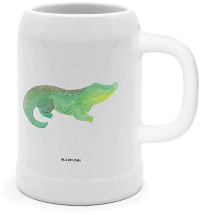 Mr. & Mrs. Panda Bierkrug Krokodil - Geschenk, 5 l, Abenteuerlust, Meerestiere, Meer, Urlaub, Freundin, 500ml, 0, Steinkrüge, Bierkrüge, Reiselust