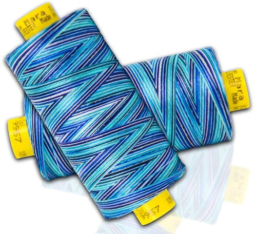 Mara Multicolour Sewing Thread Gutermann Multi Colour 120-2 Spools, 1000m (Colour 9957)