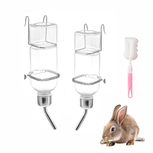 Trinkflasche Kaninchen, Hamster, Meerschweinchen, Hasen Trinkflasche, Winterfest, Zubehör für Chinchilla und Eichhörnchen, 180ml+350ml