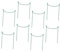 Abaodam 8piezas Soportes De Planta Estacas De Soporte Resistente Al Decoración Jardín