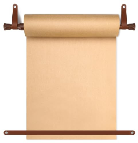 Vicenpal 15.5 Inch Butcher Paper Roll Dispenser Wall Mounted, Brown