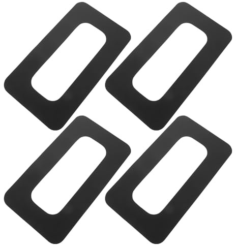 ANDRESLAD Parche de PVC para Ranura de Aleta de 9 Pulgadas Kit de 4 Piezas para Reparación y Refuerzo de Caja de Aleta de Tabla de Paddle Base Resistente Negra para Conexión y Control de