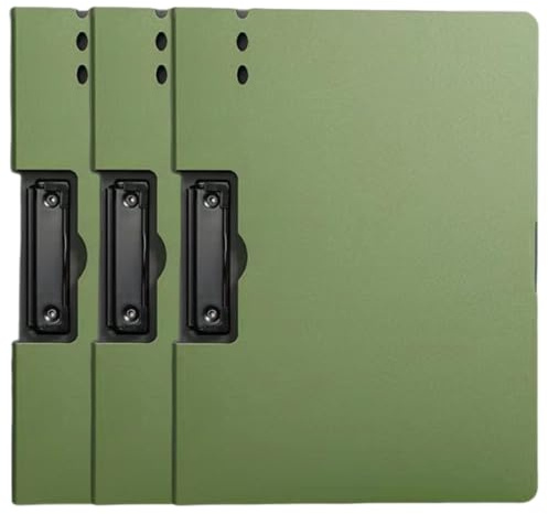 Classeur sans perforation avec pince à ressort, porte-bloc de bureau, porte-documents avec clip latéral pour papier format lettre, grande capacité