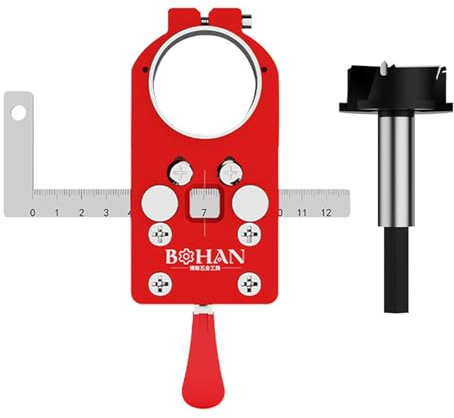 Herramienta de localización precisa de agujeros de bisagra para bisagras de copa de 35 mm, construcción de acero inoxidable para un fácil montaje de muebles