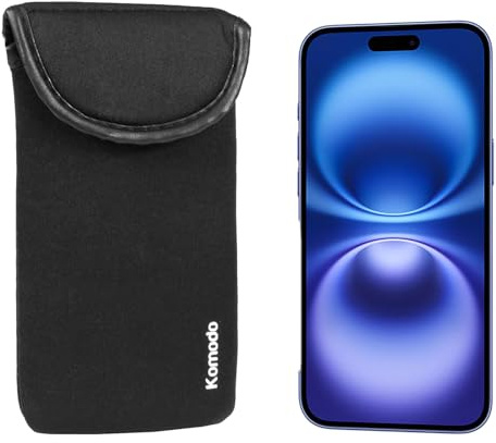 Komodo Neoprene Phone Sock Case (Size H (max phone size 160mm x 80mm)) | Suitable for Apple iPhone, Samsung Galaxy and Google Pixel devices, Soft material, Padded for smartphone protection