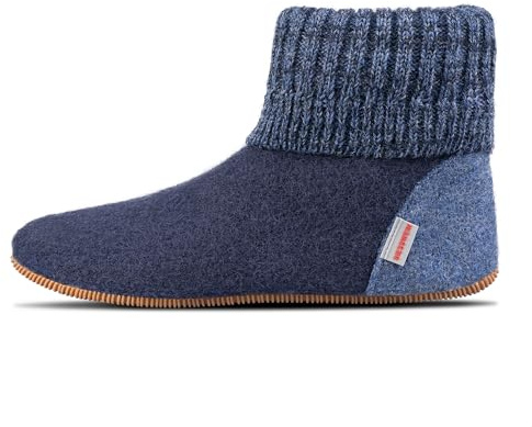 Giesswein Chaussons Wildpoldsried Ocean 42 - Chaussures de hutte Unisexes, Pantoufles en Feutre, Mules antidérapantes pour Hommes et Femmes