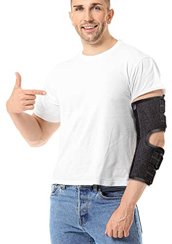 Ellenbogenbandage für Kubitaltunnelsyndrom, Verstellbare Ellenbogenschiene für das Einklemmen des Ulnarisnervs, Armschiene, Wegfahrsperre für postoperative, Sehnenentzündungen, für linken und rechten
