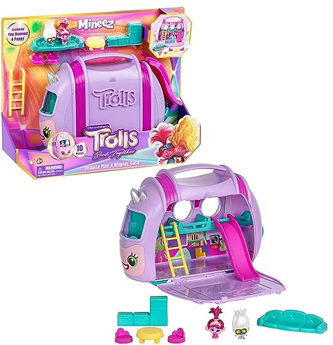 DREAMWORKS TROLLS Band Together Mineez 10 pc Rhonda Play & Display Case