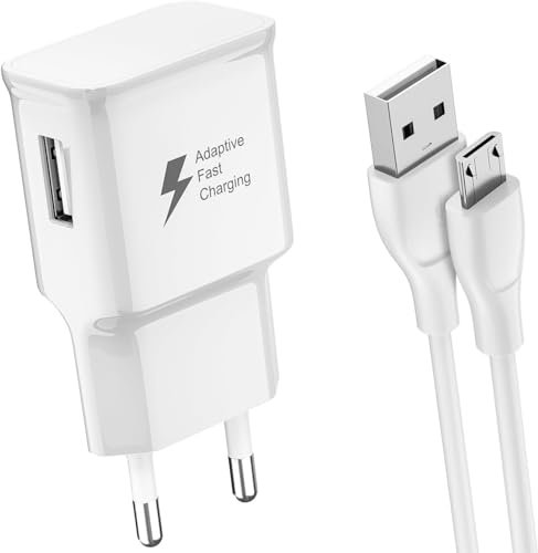 Newding Micro USB Chargeur Rapide pour Samsung Galaxy A10 A10s J7 J6 J4 S7 S6 Edge A03 A02 Tab S2, pour Xiaomi Redmi A2 A2+ 12C 9A A1 7A S2 6A 6 Android Universel Adaptateur