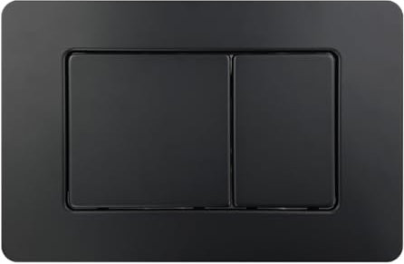 Wunderbad Push Plate Black Matt Stainless Steel Compatible with Geberit Duofix Sigma/Delta/Basic Actuator Plate for 2 Flushes