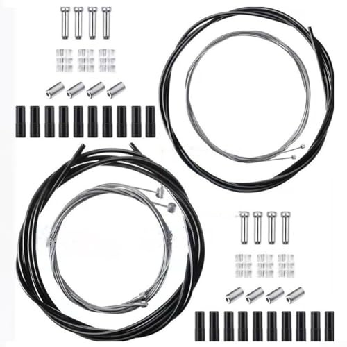 Honseadek Kit de frein pour vélo avec boîtier de câble de changement de vitesse – Kit de câble de frein mécanique comprenant des fils intérieurs de 1,5 m et une construction en PVC + acier (frein +