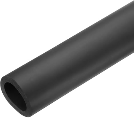 QUARKZMAN Tubo De Espuma Para Aislamiento De Tuberías 40mm DI x 54mm DE 1.85m Tubo De Espuma Tubería Aislante Para Unidades De AC Empuñadura Tuberías De Agua - 2-1/8 x 1-9/16/Negro