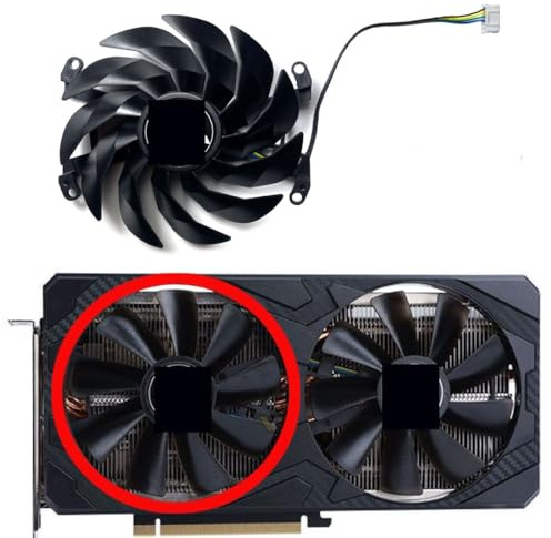 SHANGYG Ventilateur de Remplacement pour Carte Graphique GAINWARD GeForce RTX3060ti GDDR6X 8 Go du Pièces de Rechange(Left Fan)