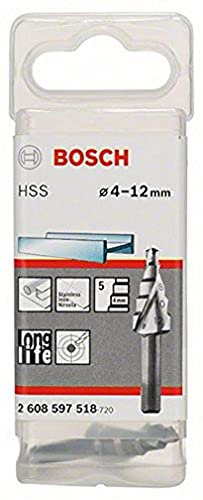 BOSCH, Punta a gradino HSS-TiN 4-12 mm, 6,0 mm, 65mm - 2608597518