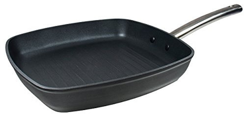 Masterpro Foodies Asador, Aluminio Forjado, Negro, 28 cm