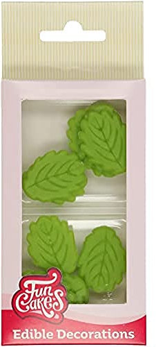 FunCakes Decorazioni di Marzapane Fogliee: pronte per l'uso per la decorazione di torte, perfette per cupcakes, muffin e altro, certificate senza glutine, set / 12