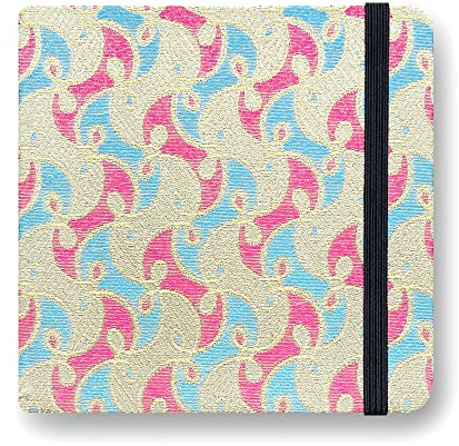 Square 5x5 Bleedproof Marker Paper Pad, 110 GSM Alcohol Ink Bristol Paper Sketchbook, Handmade Journal Hardbound 88 Sheets (176 Pages) Markers Ink Mediums Art Sketch Book Gold Pink Family