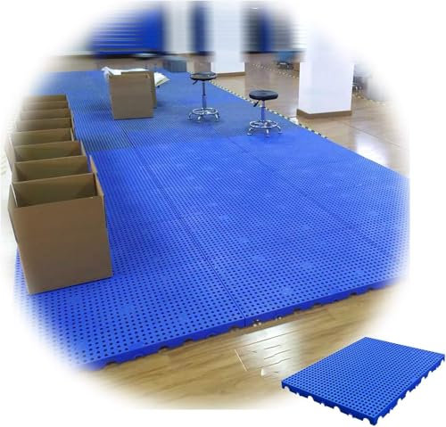 Pallet in plastica leggera, pannelli di stoccaggio a griglia per garage e stanza, pavimento isolato, 4 dimensioni (60 x 40 x 5 cm), perfetto per soluzioni di stoccaggio di materie prime