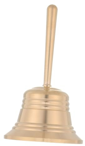 LOLIPPYY Mano in Ottone Massiccio Sonoro e Campanella Portatile per Insegnanti Addestramento Animali e Meditazione Design e Durevole