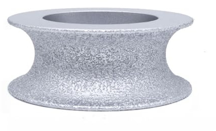 Mozulon 3inch Diamond Grinding Wheel Full Bullnose Diamond Router Bit Profiling Wheel for Stone Granite Edge Abrasive(25MM)