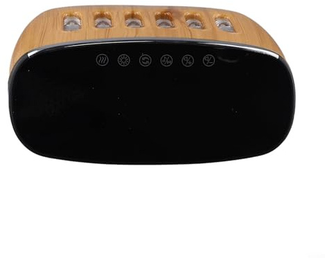 Oniissy Humidificador de altavoz con reloj digital y luces LED de 7 colores, tanque de agua de 500 ml para escritorio de oficina en casa, compatible con tecnología de recogida de sonido dinámico