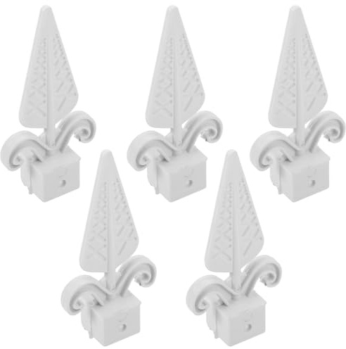 BESPORTBLE 10 pezzi Post Finials in Plastica Bianca Decorazione per Recinzioni Esterno Accessori per Staccionate Giardino Facili da Installare e Resistenti per Sicurezza e Abbellimento