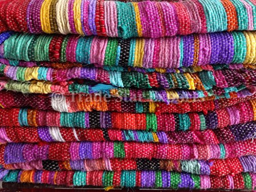 Trade Star Handmade Braided Multicolor Area Rug Indian Reversible Indian Floor Mat for Home and Floor Decor Handwoven Floor Carpet Upcycled Fabric Beautiful Floor Mat 4x6 Feet Chindi Area Rag Rug