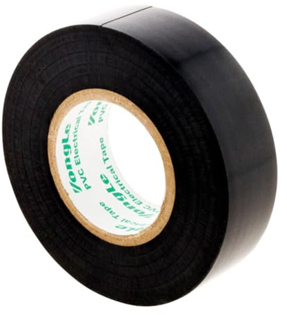 Zenitech - Nastro Adesivo Isolante Elettrico 19mm x 20m - PVC Spesso 0,15mm - Alta Qualità per Resistenza e Sicurezza - Nero - 20m