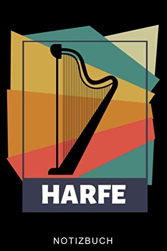 HARFE NOTIZBUCH: A5 WOCHENPLANER Geschenkidee für Harfespieler | Harfebuch | Harfe spielen lernen | Musiker | Geschenk für Kinder Erwachsene Anfänger | Geburtstag