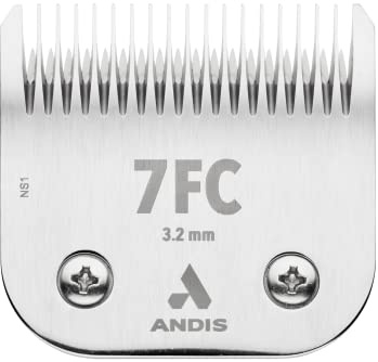Andis 72605 Ceramic Edge Detachable Steel Pet Clipper Blade, Carbon Infused with Ceramic Cutting Technology and Rust Resists, Extended Long Life with Cutting Length of 1/8-Inch - Size-7FC, Chrome