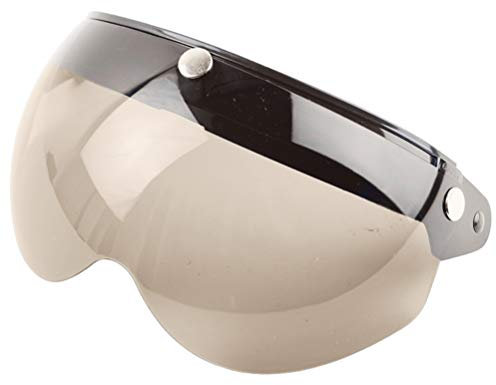 HOUGE Visiera universale per casco retrò con tre bottoni automatici, visiera parasole antivento per casco da moto, visiera per casco da moto