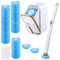 Disposable Toilet Brush with 48 Refills, Wall Mounted Toilet Brush with Holder, Toilet Bowl Brush Set with 1 Toilet Wand, 1 Storage Box for Bathroom Cleaning