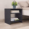Lauuoeriau Furniture Item Home Nachttisch Hochglanz Grau 40x30x40cm Holz-Möbel