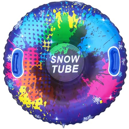 Uppblåsbar snösläde släde snörör släde släde slang uppblåsbart köldbeständigt snörör för snowboard | PVC snösläde med handtag, robusta snöleksaker för sport