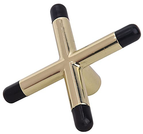 Brrnoo Pont de Billard, Pont de Queue de Billard, Accessoire de en Métal plaqué Cuivre, de Repos pour la Plupart des Bâtons de Queue de (Croix en Caoutchouc)