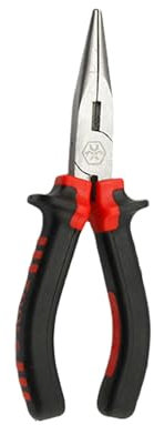 Alicates de punta de aguja con resorte de 6/8 pulgadas, alicates de punta larga, herramienta de mano para precisión, trabajo con cómodo agarre antideslizante