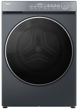 Haier X Series 7 10kg + 6kg Freestanding Washer Dryer, 1400 rpm, A-30 percent/D Rated, Direct Motion Motor, hOn App, 14 Programmes, I-Refresh, Graphite, 55x60x85 cm - HWD100B14367GUUK