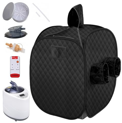 Portable Sauna pour Maison, Sauna à Vapeur Portable, Spa Personnel à la Maison, Sauna Pliable Cabine, 9 Niveaux de Chaleur, Sauna à Vapeur 2 l pour la Maison