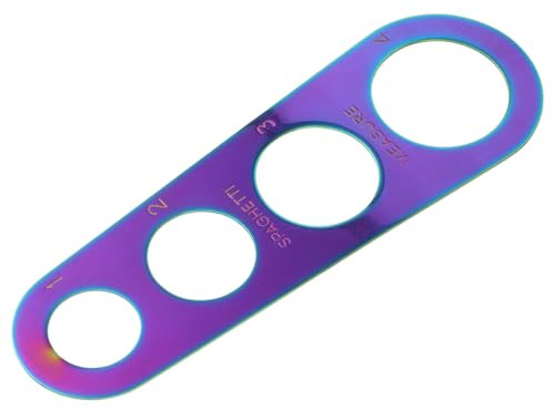 INOOMP Herramienta Medidora de Espaguetis Diseño de 4 Orificios 4 Porciones Medidor de Pasta de Acero Inoxidable Portátil, para Medir Espaguetis Cocina