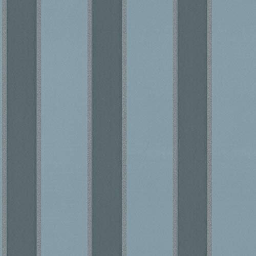 Papier peint intissé rayures bureau 333293 33329-3 Architects Paper Alpha | Bleu/Gris | Rouleau (10,05 x 0,53 m) = 5,33 m²