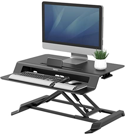 Fellowes Lotus LT höhenverstellbare Sitz-Steh Lösung für den Schreibtisch mit Gasfeder