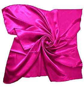 Satin Silk Shiny Plain Solid Colours Large Square Plain Head Neck Scarf Wrap 90 X 90 cm Scarves Bandanas Women Shiny Large Soft Lightweight Sleeping Headscarf for Ladies Girls Hair Decor
