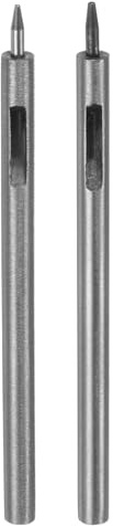 QUARKZMAN 2 st läder stansar, 0,5 mmm/1 mm, stållegering, sladdar, runda, hålslag, bälten, band, papper, plast, läderbearbetning